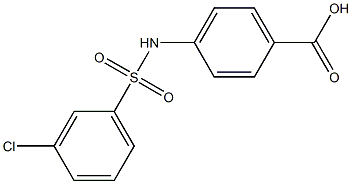4-[(3-chlorobenzene)sulfonamido]benzoic acid 구조식 이미지