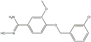 4-[(3-chlorophenyl)methoxy]-N'-hydroxy-3-methoxybenzene-1-carboximidamide Structure