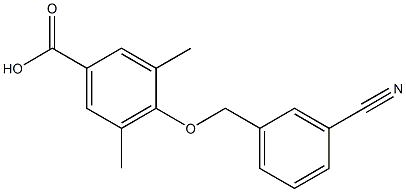4-[(3-cyanophenyl)methoxy]-3,5-dimethylbenzoic acid Structure