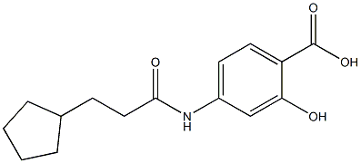 4-[(3-cyclopentylpropanoyl)amino]-2-hydroxybenzoic acid Structure