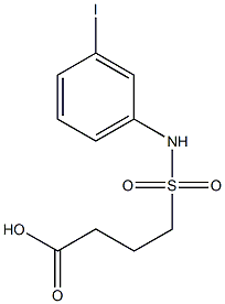 4-[(3-iodophenyl)sulfamoyl]butanoic acid Structure