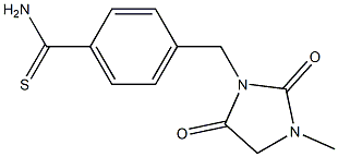 4-[(3-methyl-2,5-dioxoimidazolidin-1-yl)methyl]benzene-1-carbothioamide 구조식 이미지