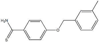 4-[(3-methylphenyl)methoxy]benzene-1-carbothioamide 구조식 이미지