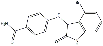 4-[(4-bromo-2-oxo-2,3-dihydro-1H-indol-3-yl)amino]benzamide Structure