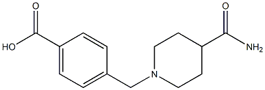 4-[(4-carbamoylpiperidin-1-yl)methyl]benzoic acid Structure