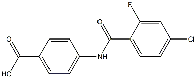 4-[(4-chloro-2-fluorobenzene)amido]benzoic acid Structure