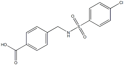 4-[(4-chlorobenzene)sulfonamidomethyl]benzoic acid Structure