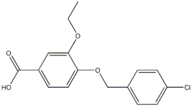 4-[(4-chlorophenyl)methoxy]-3-ethoxybenzoic acid 구조식 이미지
