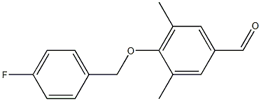 4-[(4-fluorophenyl)methoxy]-3,5-dimethylbenzaldehyde 구조식 이미지