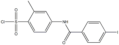 4-[(4-iodobenzene)amido]-2-methylbenzene-1-sulfonyl chloride 구조식 이미지