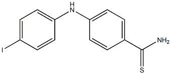 4-[(4-iodophenyl)amino]benzene-1-carbothioamide 구조식 이미지