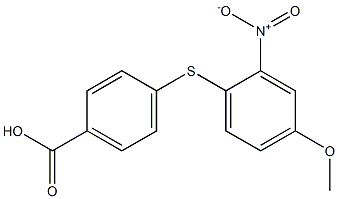 4-[(4-methoxy-2-nitrophenyl)sulfanyl]benzoic acid 구조식 이미지