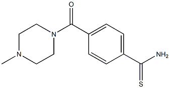 4-[(4-methylpiperazin-1-yl)carbonyl]benzenecarbothioamide 구조식 이미지