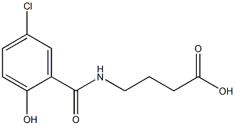 4-[(5-chloro-2-hydroxybenzoyl)amino]butanoic acid Structure