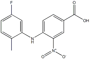 4-[(5-fluoro-2-methylphenyl)amino]-3-nitrobenzoic acid 구조식 이미지