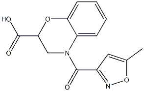 4-[(5-methyl-1,2-oxazol-3-yl)carbonyl]-3,4-dihydro-2H-1,4-benzoxazine-2-carboxylic acid Structure