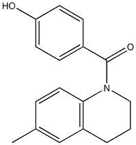 4-[(6-methyl-1,2,3,4-tetrahydroquinolin-1-yl)carbonyl]phenol 구조식 이미지