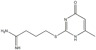 4-[(6-methyl-4-oxo-1,4-dihydropyrimidin-2-yl)sulfanyl]butanimidamide Structure