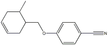 4-[(6-methylcyclohex-3-en-1-yl)methoxy]benzonitrile 구조식 이미지