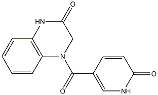 4-[(6-oxo-1,6-dihydropyridin-3-yl)carbonyl]-1,2,3,4-tetrahydroquinoxalin-2-one 구조식 이미지