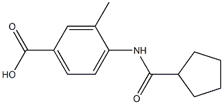 4-[(cyclopentylcarbonyl)amino]-3-methylbenzoic acid 구조식 이미지