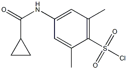 4-[(cyclopropylcarbonyl)amino]-2,6-dimethylbenzenesulfonyl chloride 구조식 이미지