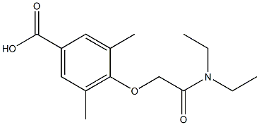 4-[(diethylcarbamoyl)methoxy]-3,5-dimethylbenzoic acid Structure