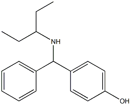 4-[(pentan-3-ylamino)(phenyl)methyl]phenol Structure