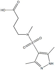 4-[[(3,5-dimethyl-1H-pyrazol-4-yl)sulfonyl](methyl)amino]butanoic acid Structure