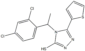 4-[1-(2,4-dichlorophenyl)ethyl]-5-(thiophen-2-yl)-4H-1,2,4-triazole-3-thiol 구조식 이미지