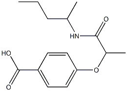 4-[1-(pentan-2-ylcarbamoyl)ethoxy]benzoic acid 구조식 이미지