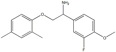 4-[1-amino-2-(2,4-dimethylphenoxy)ethyl]-2-fluoro-1-methoxybenzene 구조식 이미지