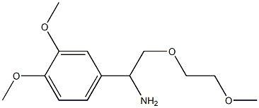 4-[1-amino-2-(2-methoxyethoxy)ethyl]-1,2-dimethoxybenzene 구조식 이미지