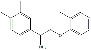4-[1-amino-2-(2-methylphenoxy)ethyl]-1,2-dimethylbenzene 구조식 이미지