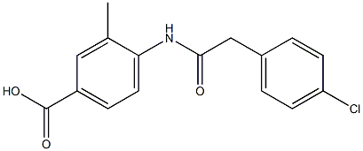 4-[2-(4-chlorophenyl)acetamido]-3-methylbenzoic acid 구조식 이미지