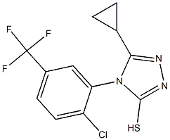 4-[2-chloro-5-(trifluoromethyl)phenyl]-5-cyclopropyl-4H-1,2,4-triazole-3-thiol Structure