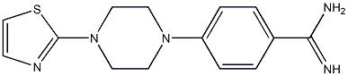 4-[4-(1,3-thiazol-2-yl)piperazin-1-yl]benzene-1-carboximidamide 구조식 이미지