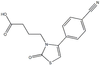 4-[4-(4-cyanophenyl)-2-oxo-1,3-thiazol-3(2H)-yl]butanoic acid Structure