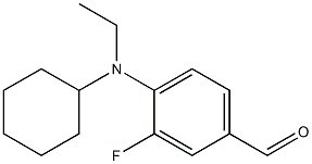 4-[cyclohexyl(ethyl)amino]-3-fluorobenzaldehyde Structure