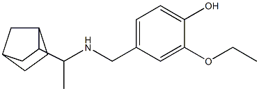 4-{[(1-{bicyclo[2.2.1]heptan-2-yl}ethyl)amino]methyl}-2-ethoxyphenol Structure