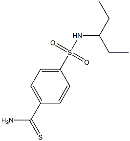 4-{[(1-ethylpropyl)amino]sulfonyl}benzenecarbothioamide Structure