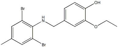 4-{[(2,6-dibromo-4-methylphenyl)amino]methyl}-2-ethoxyphenol Structure