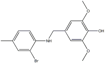 4-{[(2-bromo-4-methylphenyl)amino]methyl}-2,6-dimethoxyphenol 구조식 이미지