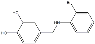 4-{[(2-bromophenyl)amino]methyl}benzene-1,2-diol Structure