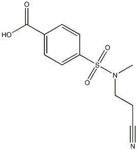 4-{[(2-cyanoethyl)(methyl)amino]sulfonyl}benzoic acid 구조식 이미지
