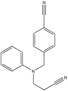 4-{[(2-cyanoethyl)(phenyl)amino]methyl}benzonitrile Structure