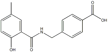 4-{[(2-hydroxy-5-methylphenyl)formamido]methyl}benzoic acid 구조식 이미지