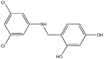 4-{[(3,5-dichlorophenyl)amino]methyl}benzene-1,3-diol Structure