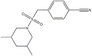 4-{[(3,5-dimethylpiperidine-1-)sulfonyl]methyl}benzonitrile Structure