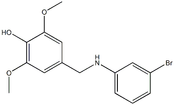 4-{[(3-bromophenyl)amino]methyl}-2,6-dimethoxyphenol Structure